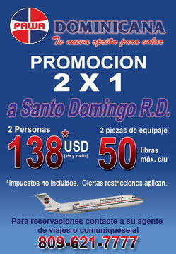 Vuelos Directos a Santo Domingo, Republica Dominicana